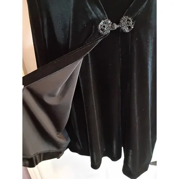 White Stag 1 Pc. Cardigan Looks Like 2pc Black Velvet Sz XL Holiday Festive... - Picture 3 of 9